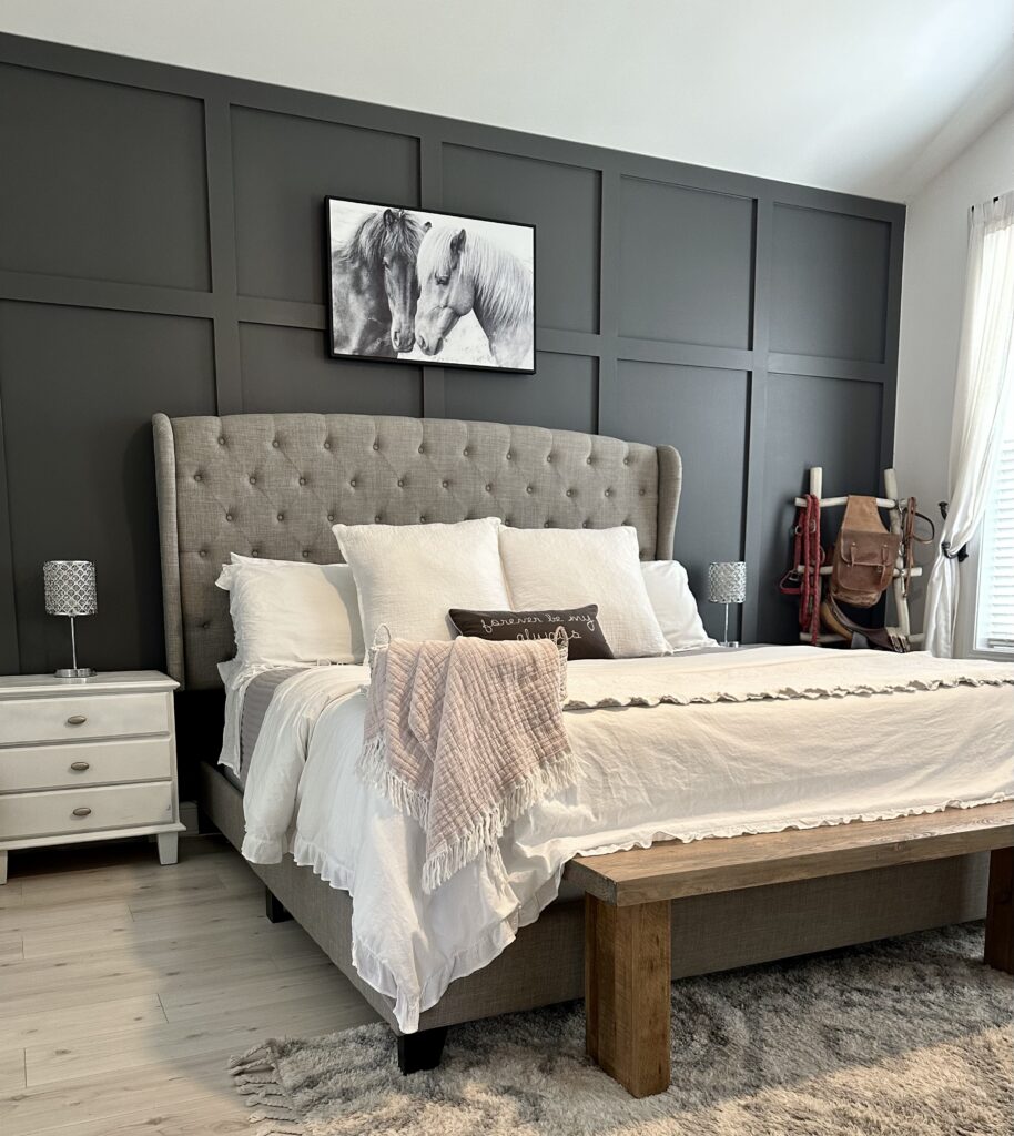 Master Bedroom Accent Wall - fulltimehomebody.com