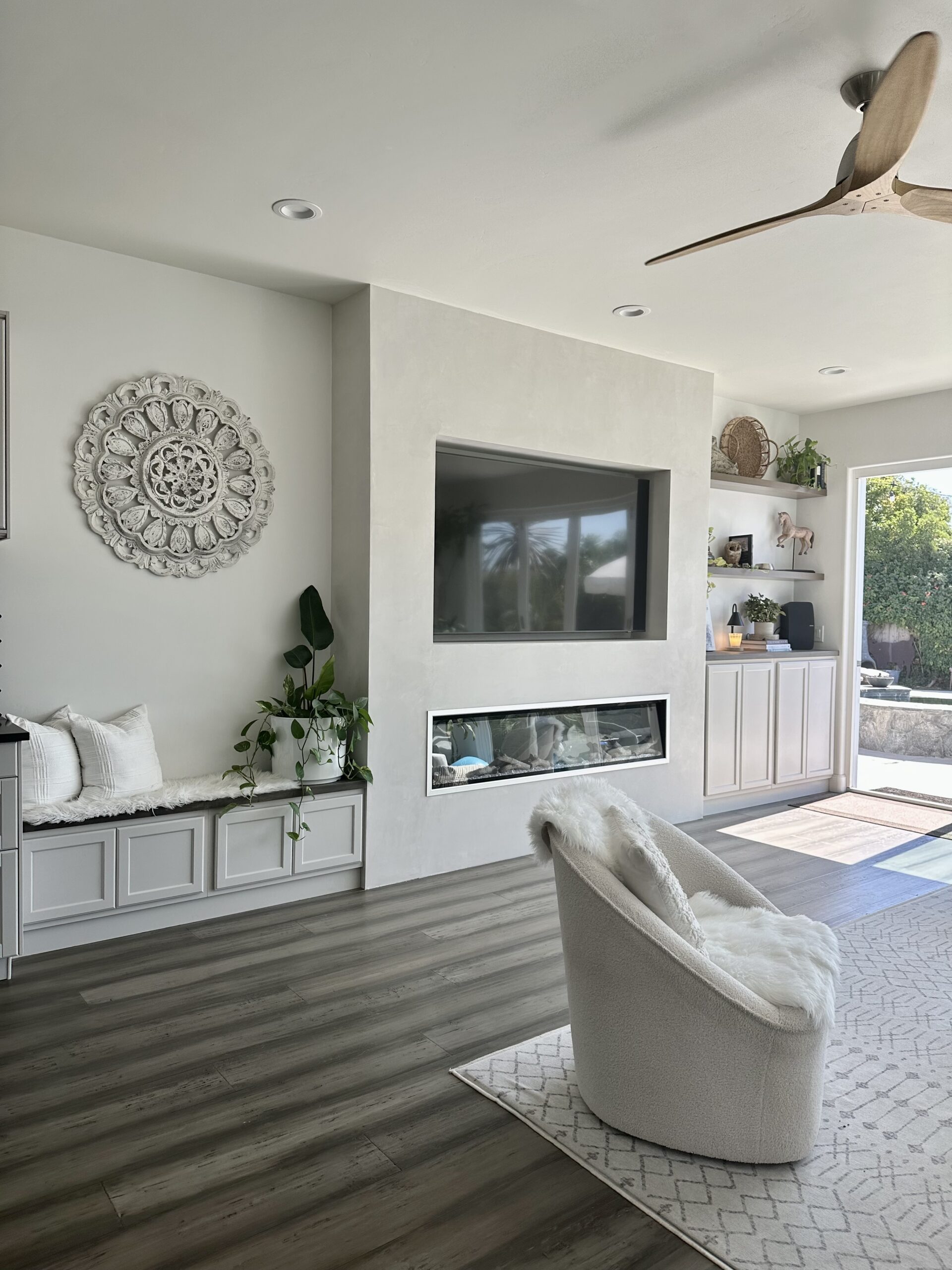 Media Wall With Fireplace